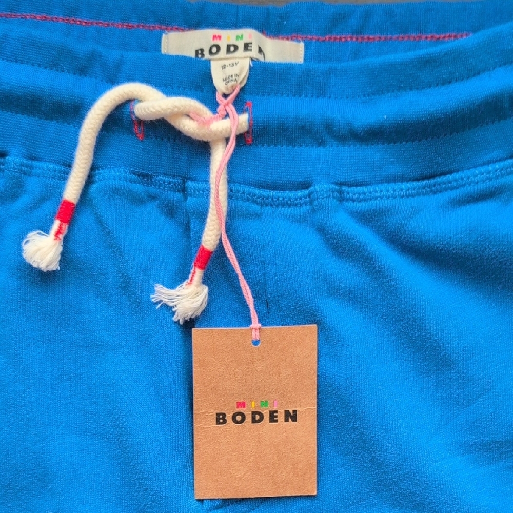 Boden Kid's Vibrant Blue Joggers - Picture 4 of 6